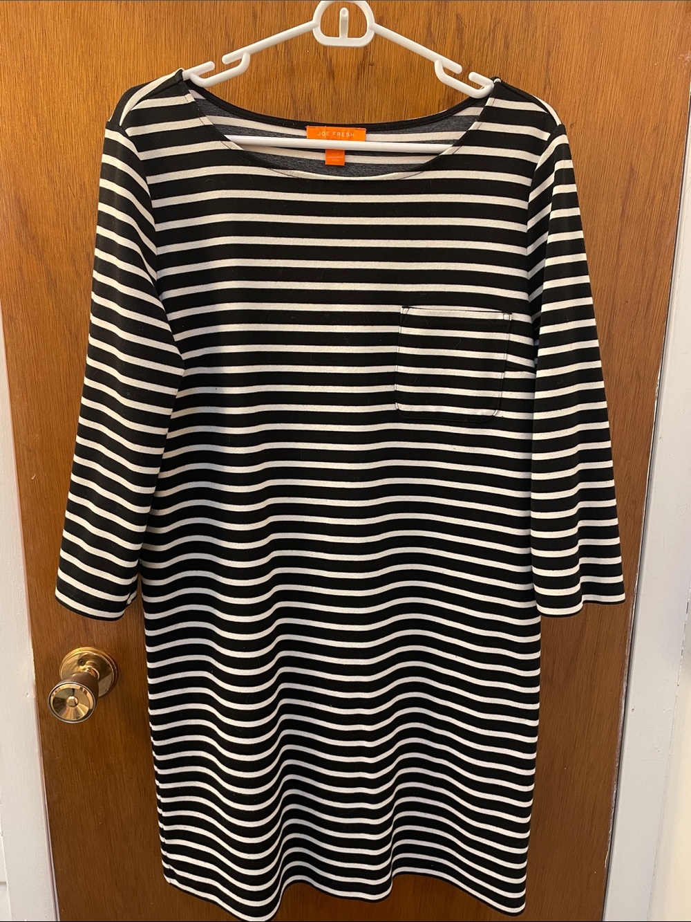 Black & White Striped Knit Dress